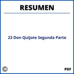 Resumen Capitulo 23 Don Quijote Segunda Parte