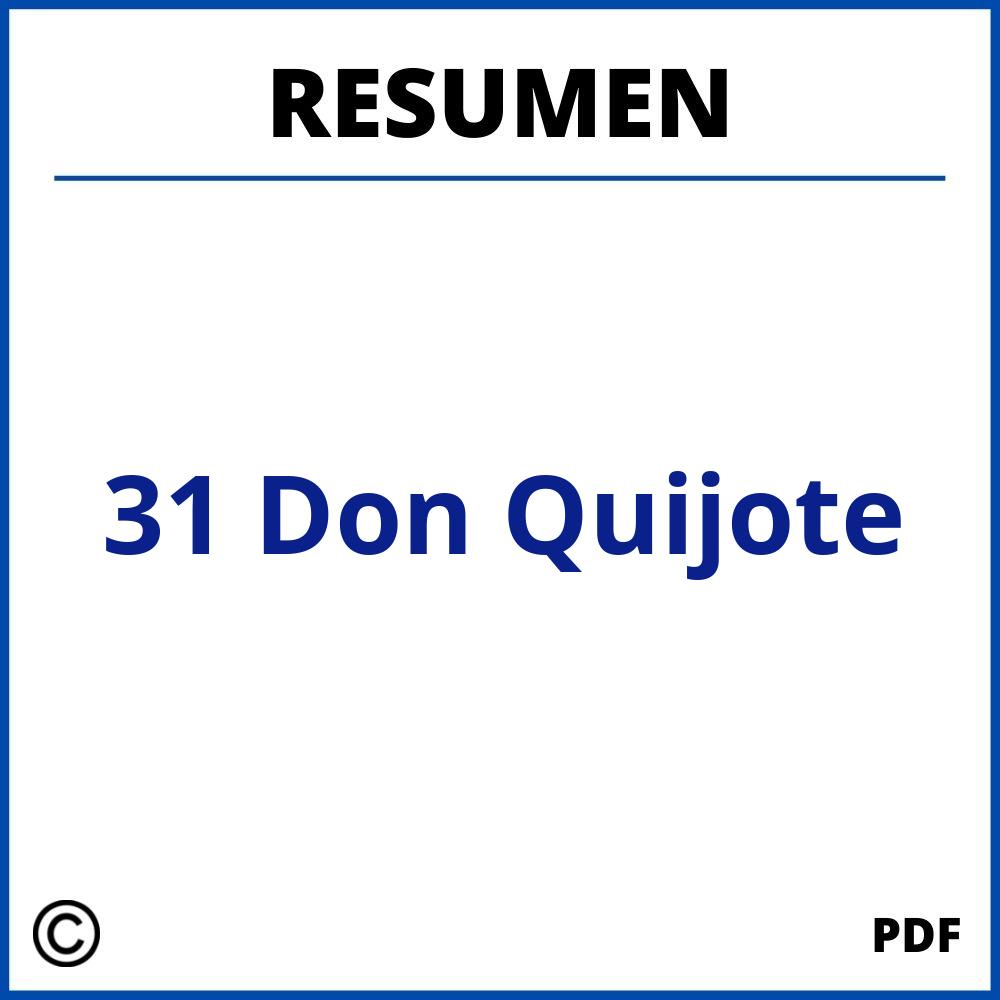 Resumen Capitulo 31 Don Quijote