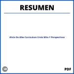 Alicia De Alba Curriculum Crisis Mito Y Perspectivas Resumen