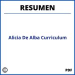 Alicia De Alba Curriculum Resumen