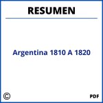 Argentina 1810 A 1820 Resumen
