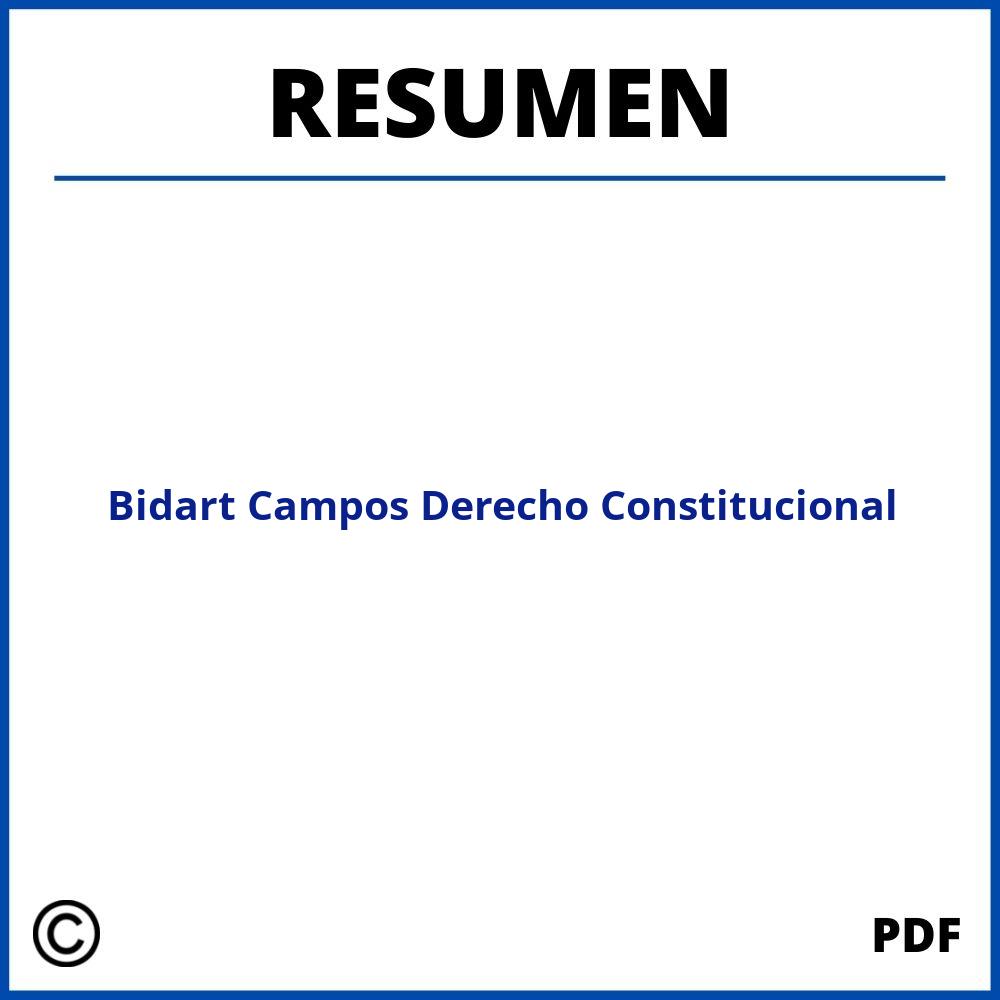 Bidart Campos Derecho Constitucional Resumen