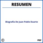 Biografía De Juan Pablo Duarte Resumen