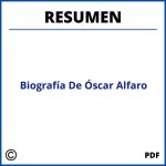 Biografía De Óscar Alfaro Resumen