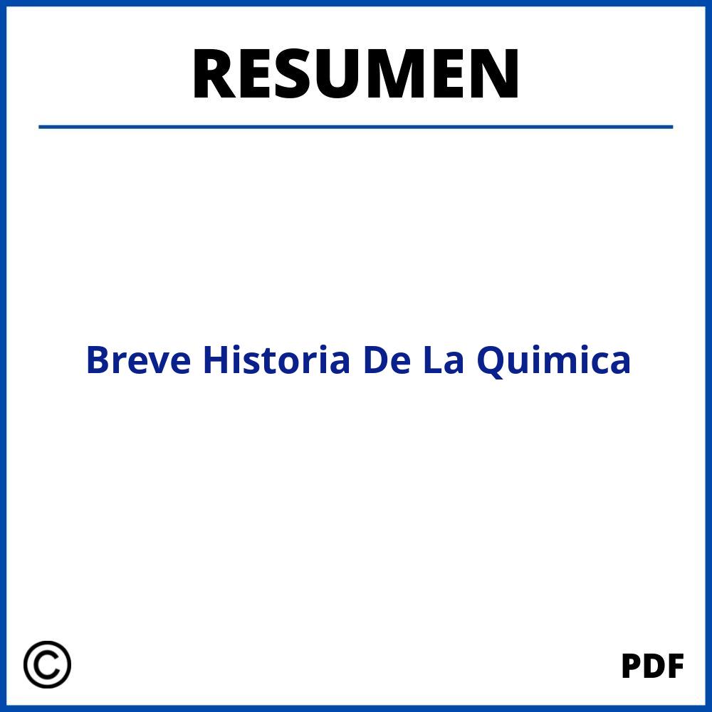 Breve Historia De La Quimica Resumen