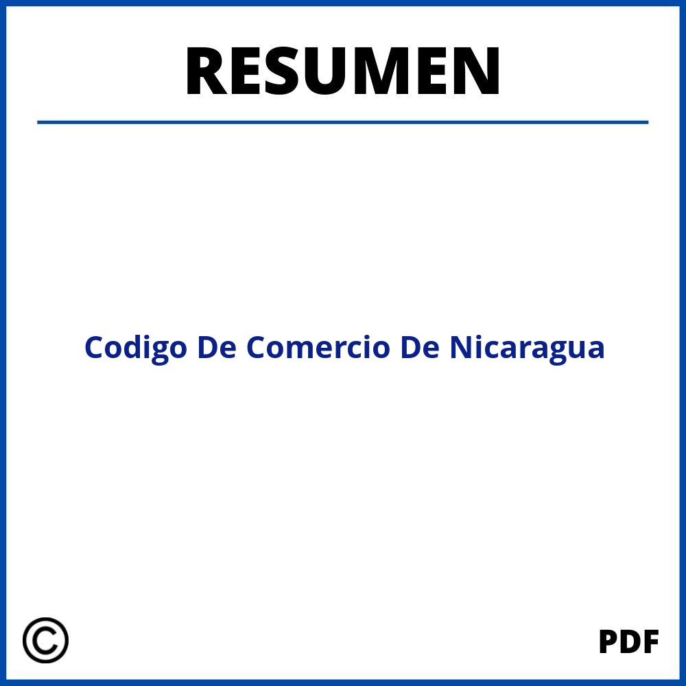 Resumen Del Codigo De Comercio De Nicaragua