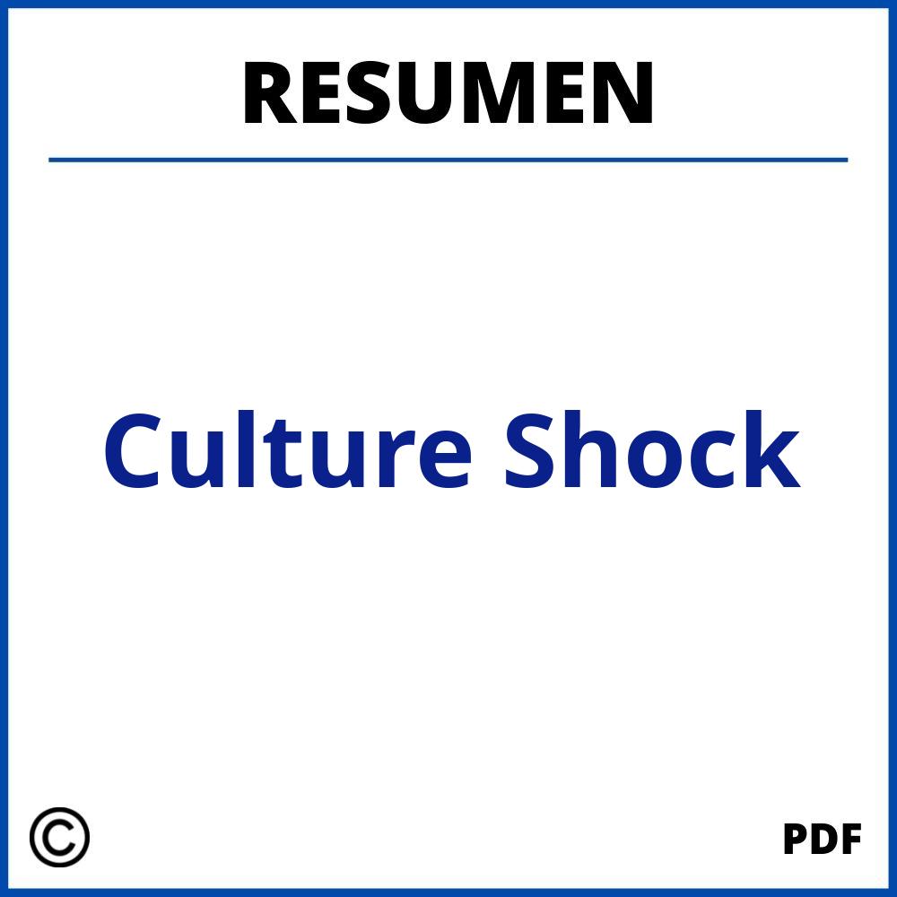 Culture Shock Resumen Por Capitulos