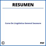 Curso De Lingüística General Saussure Resumen