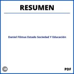 Daniel Filmus Estado Sociedad Y Educación Resumen