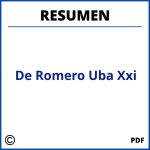 Resumen Del Libro De Romero Uba Xxi