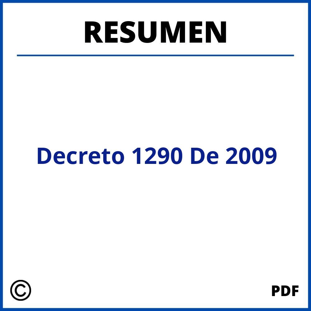 Decreto 1290 De 2009 Resumen