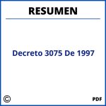Resumen Decreto 3075 De 1997