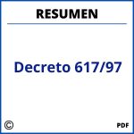 Decreto 617/97 Resumen