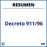 Resumen Decreto 911/96