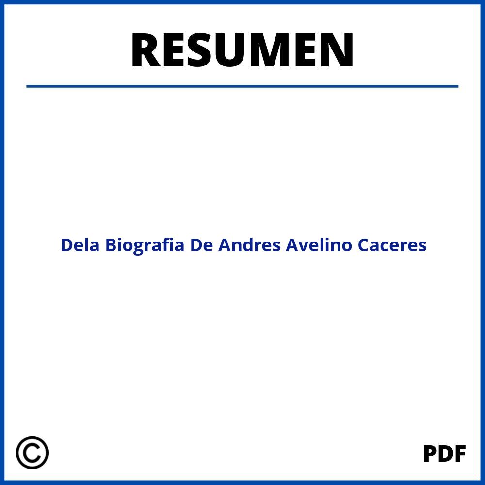 Resumen Dela Biografia De Andres Avelino Caceres