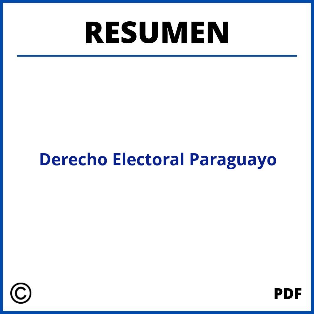 Resumen De Derecho Electoral Paraguayo