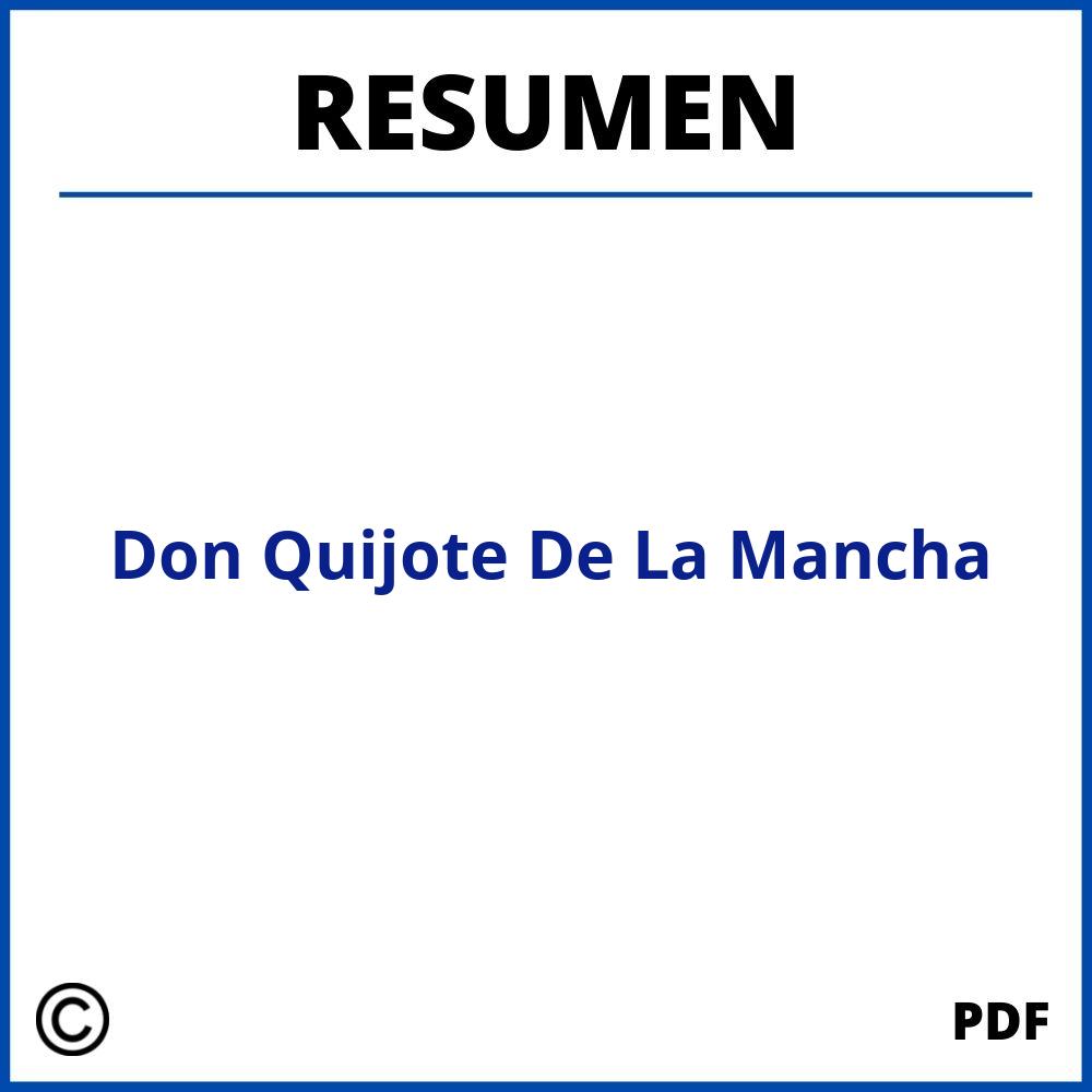 Don Quijote De La Mancha Resumen Pdf
