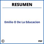 Emilio O De La Educacion Resumen