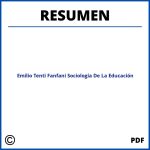 Emilio Tenti Fanfani Sociología De La Educación Resumen