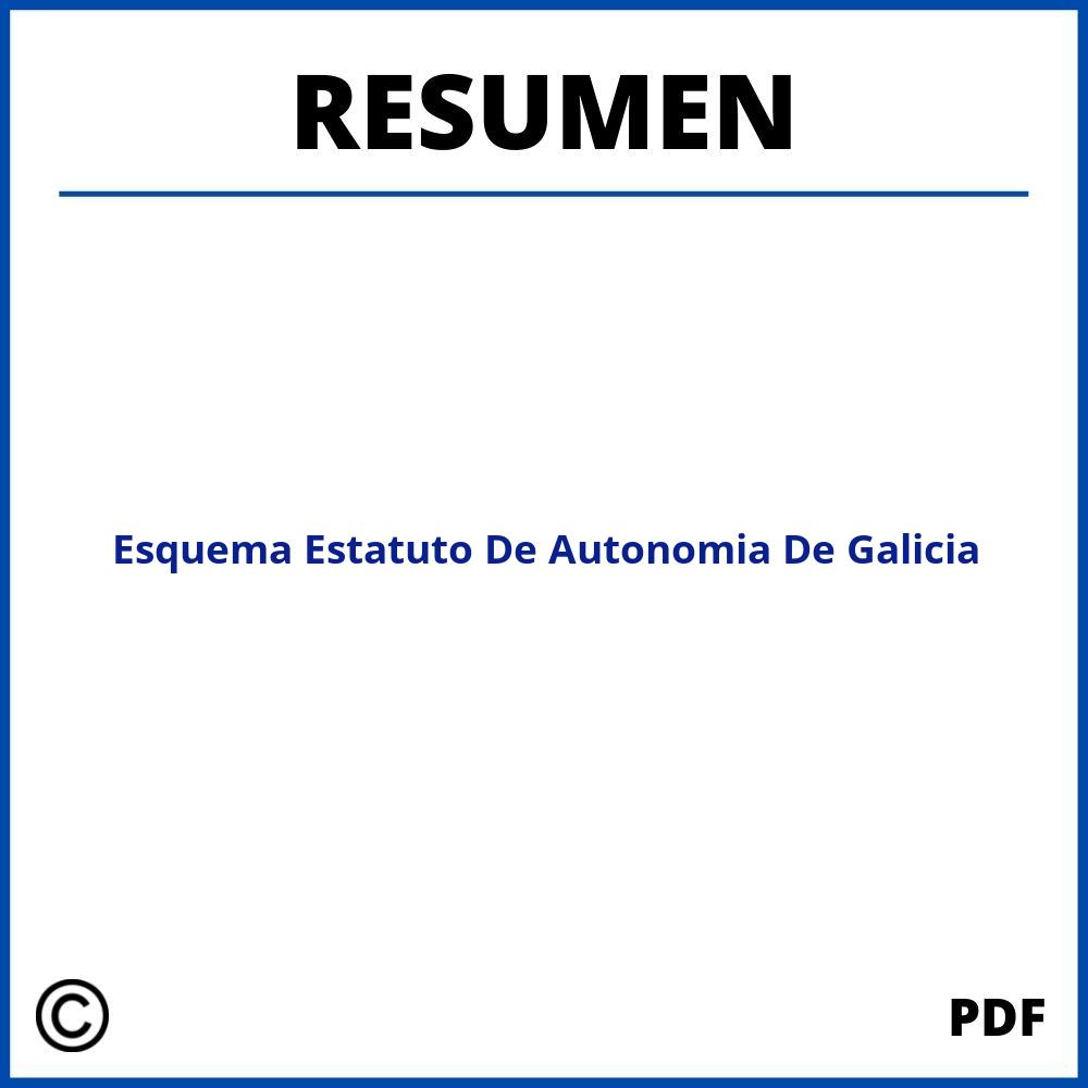 Esquema Resumen Estatuto De Autonomia De Galicia