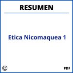 Etica Nicomaquea Resumen Libro 1