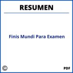 Finis Mundi Resumen Para Examen