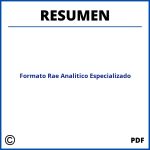 Formato Rae Resumen Analitico Especializado
