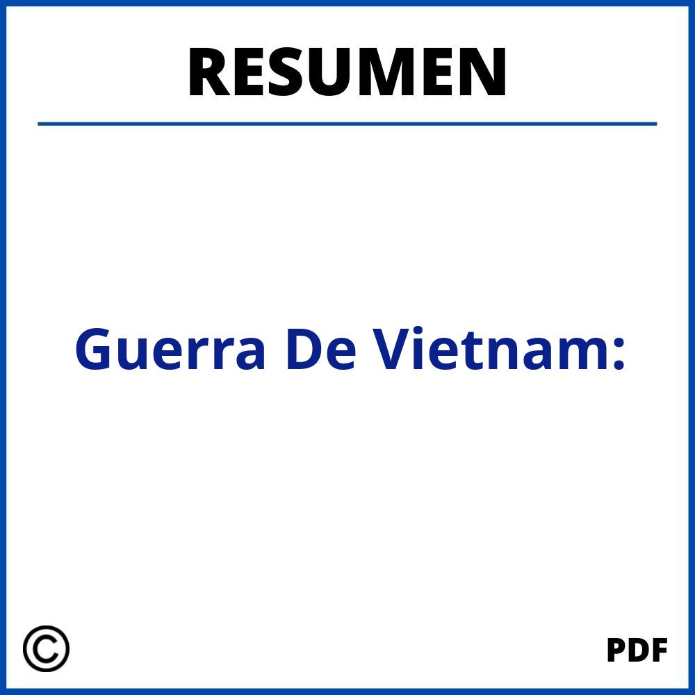 Guerra De Vietnam: Resumen