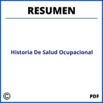 Historia De Salud Ocupacional Resumen