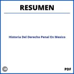 Historia Del Derecho Penal En Mexico Resumen