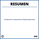 Introduccion A La Historia De La Filosofia Ramon Xirau Resumen