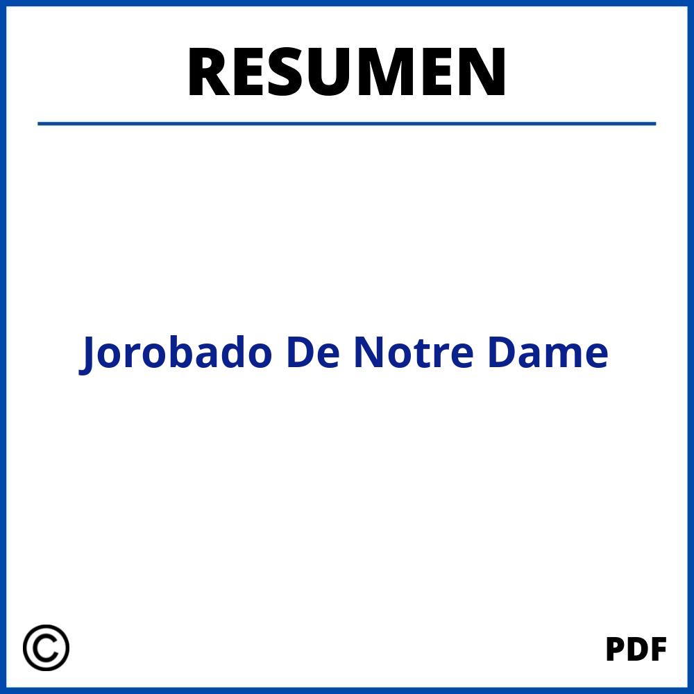 Resumen Del Jorobado De Notre Dame