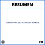 Resumen De La Constitucion Dela Republica De Honduras