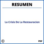 La Crisis De La Restauracion Resumen