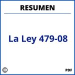 Resumen De La Ley 479-08