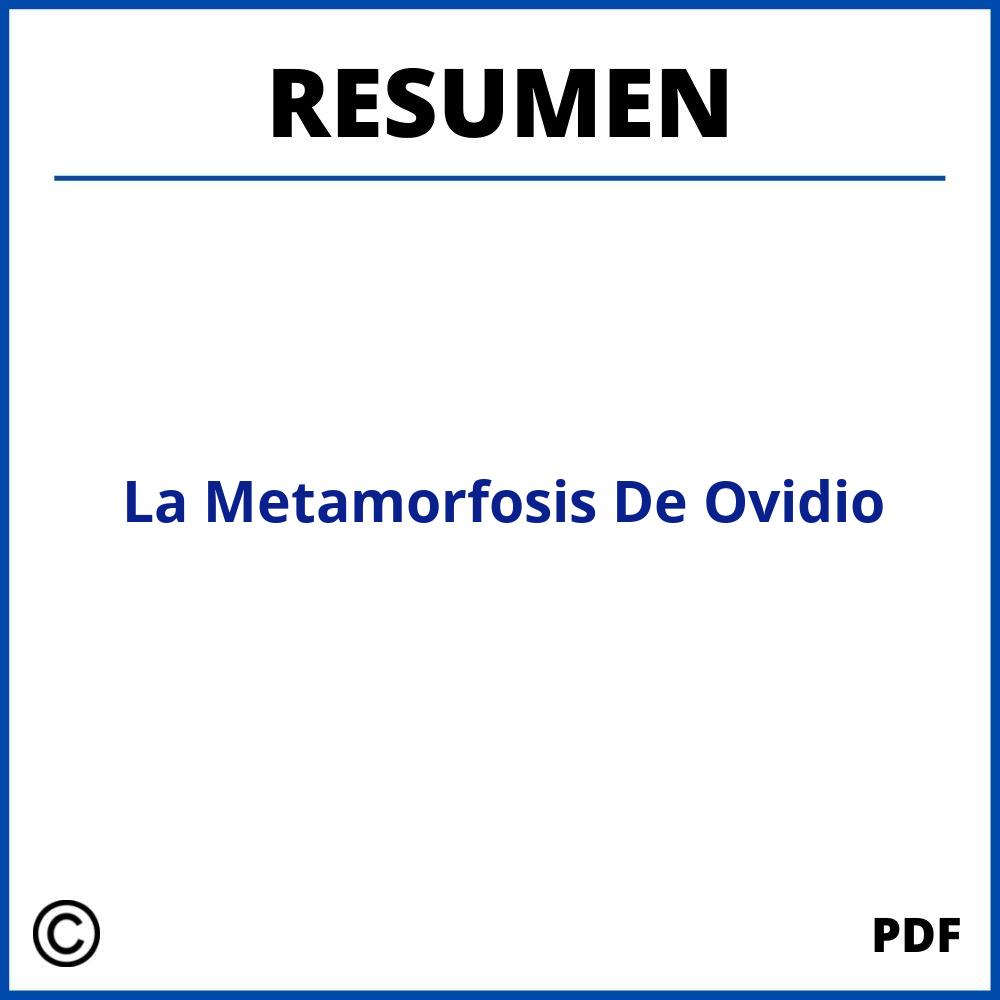 La Metamorfosis De Ovidio Resumen