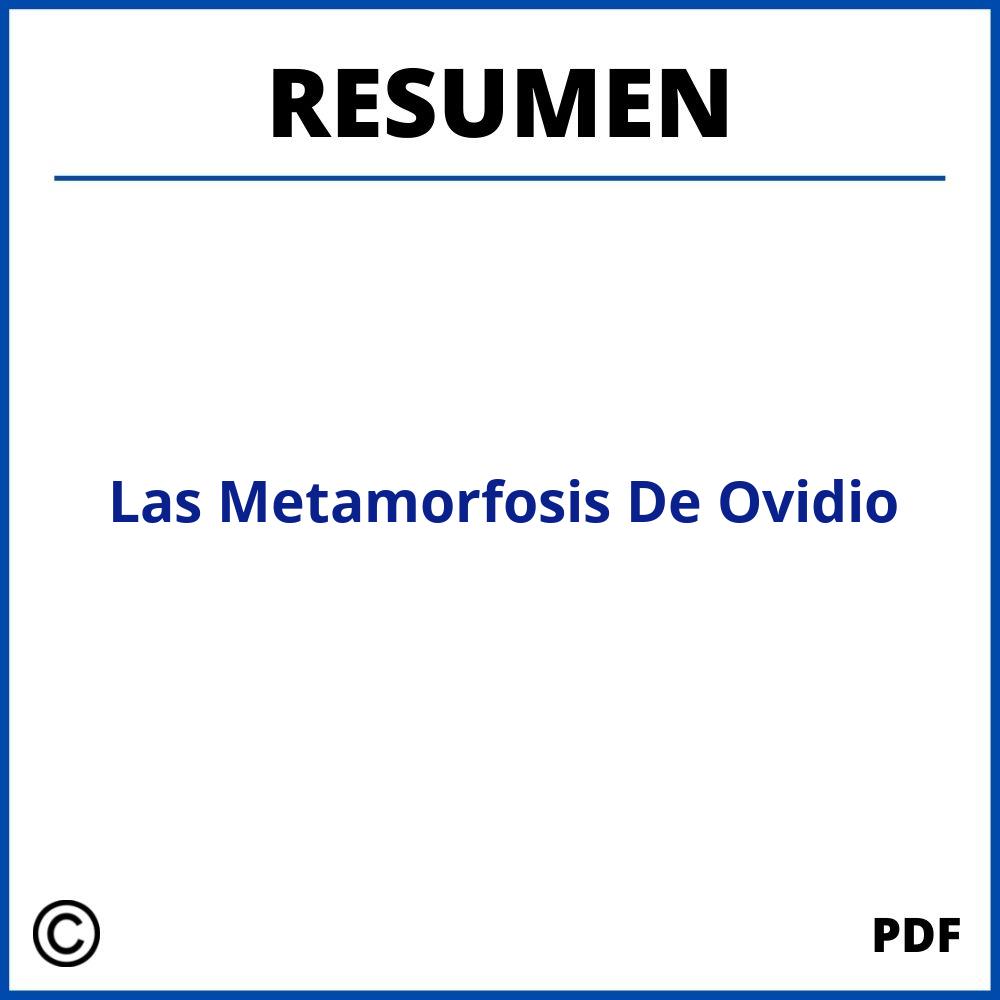 Las Metamorfosis De Ovidio Resumen
