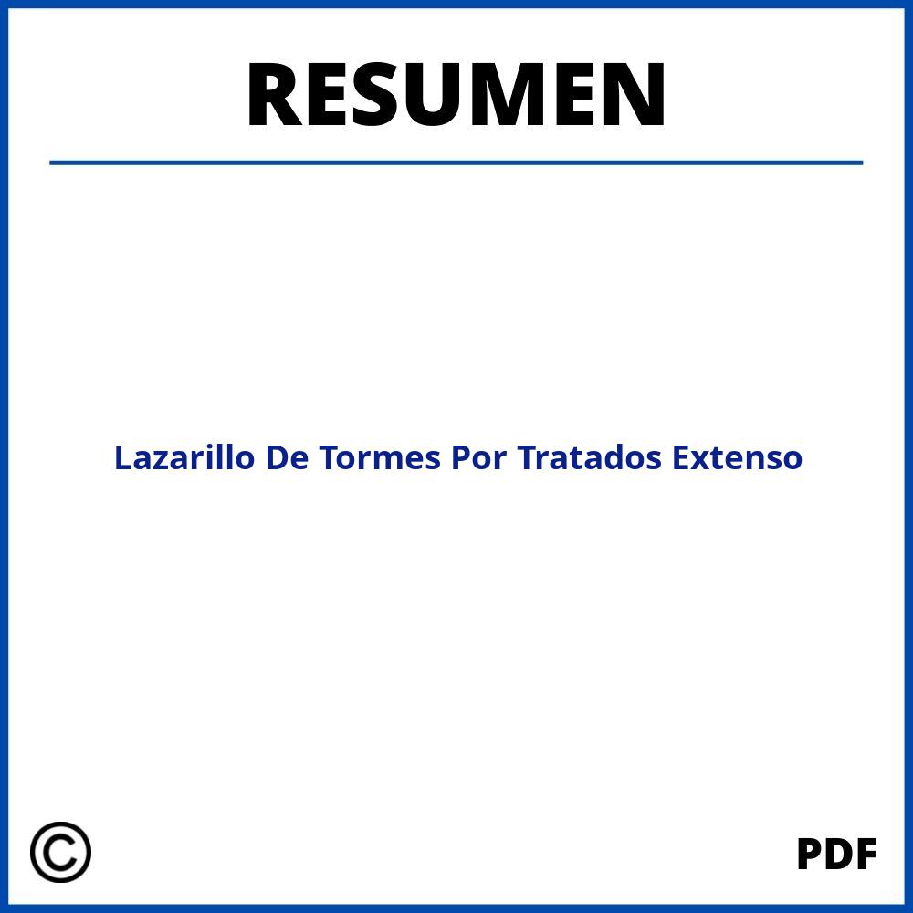 Resumen Lazarillo De Tormes Por Tratados Extenso