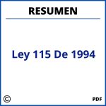 Ley 115 De 1994 Resumen