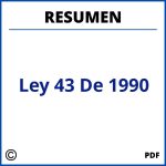 Resumen Ley 43 De 1990