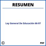 Ley General De Educación 66-97 Resumen
