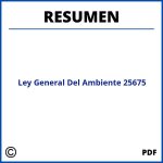Ley General Del Ambiente 25675 Resumen