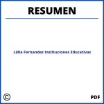 Lidia Fernandez Instituciones Educativas Resumen