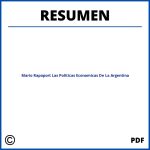Mario Rapoport Las Politicas Economicas De La Argentina Resumen