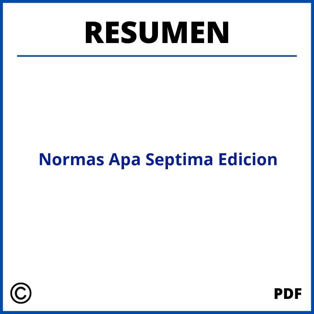 Normas Apa Septima Edicion Resumen