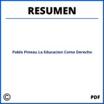 Pablo Pineau La Educacion Como Derecho Resumen