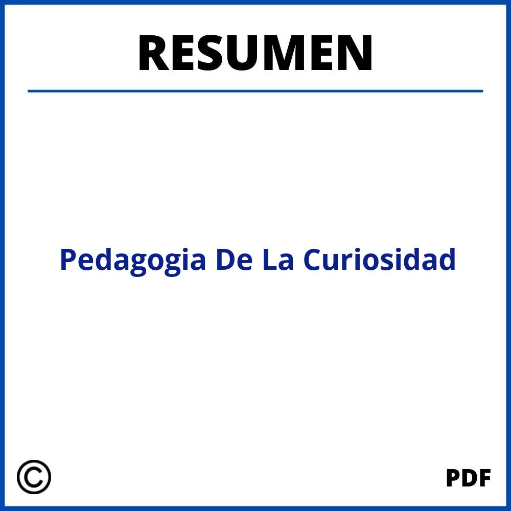 Pedagogia De La Curiosidad Resumen
