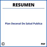 Plan Decenal De Salud Publica Resumen