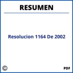 Resolucion 1164 De 2002 Resumen