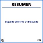 Segundo Gobierno De Belaunde Resumen